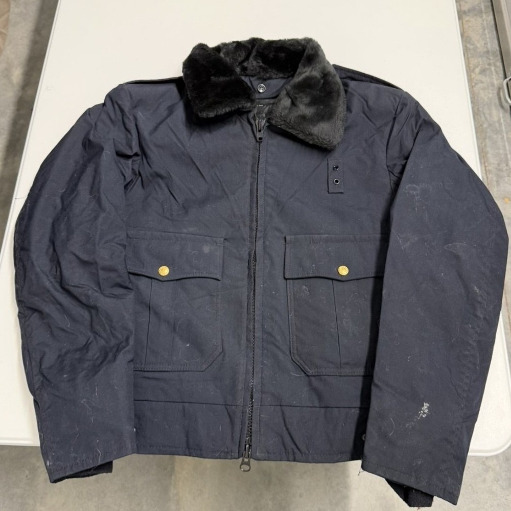 Vintage I Spiewak Sons Golden Fleece Bomber police‎ Jacket Navy Blue Thinsulate